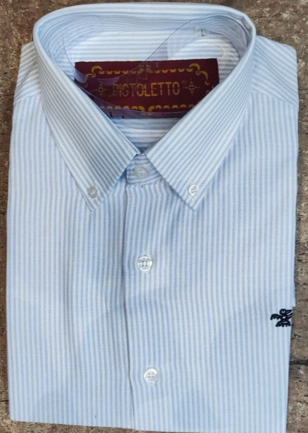 Camisa Rayas  Oxford Pistoletto Color Celeste