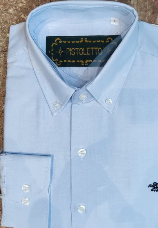 Camisa Lisa Oxford Pistoletto Color Azul