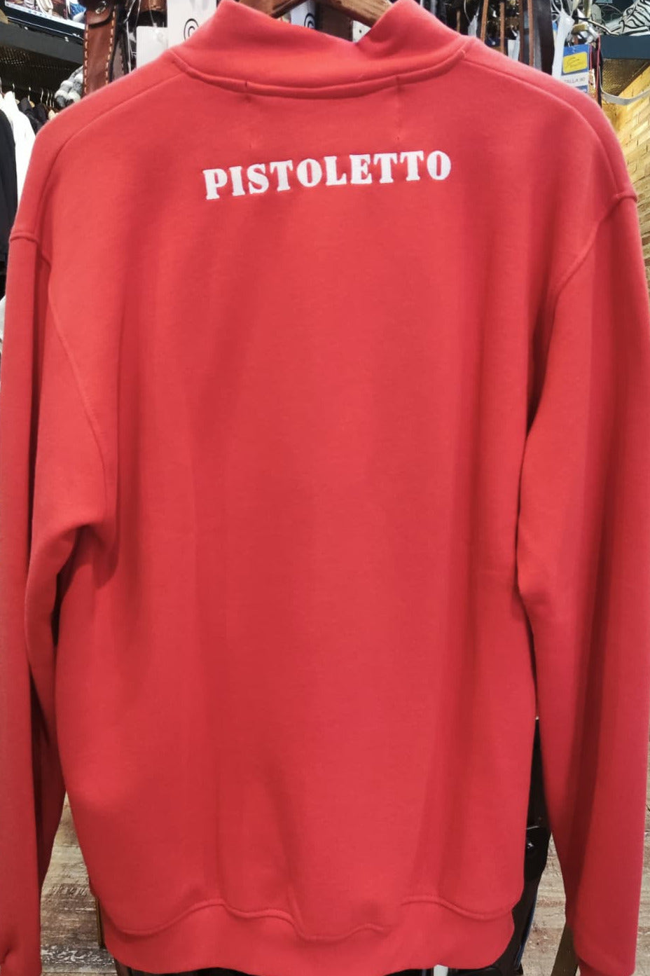 trasera Sudadera pistoletto con cremallera Hombre Rojo