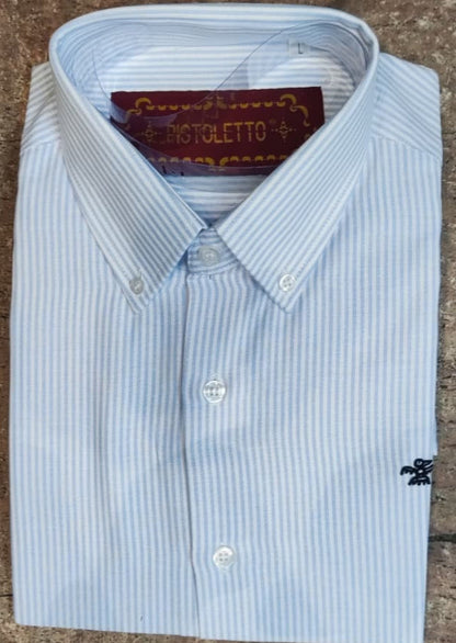  Camisa Rayas  Oxford Pistoletto Color Celeste