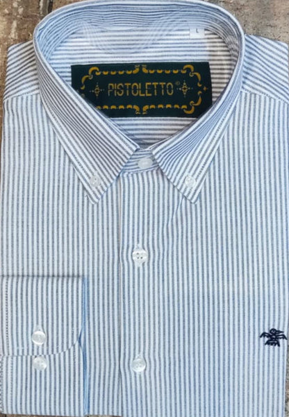 CamisaRayas  Oxford Pistoletto Color Gris
